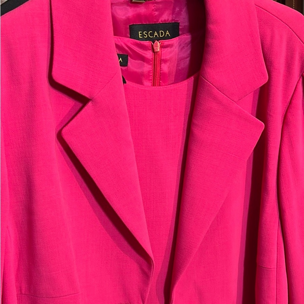 Escada 2pcs Suit. Dress, jacket and hanger.